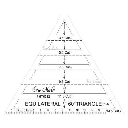 Multi-Size Triangle Quilting Ruler/Template for Patchwork/English Paper Piecing